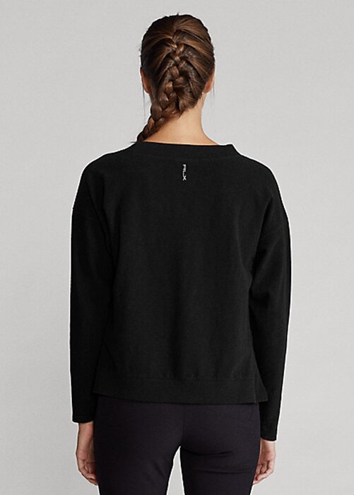 Black Women’s Ralph Lauren Jersey V-Neck Sweatshirts Black Women’s Ralph Lauren Jersey V-Neck Sweatshirts