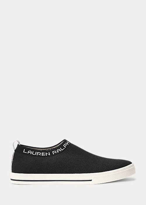 Black Women’s Ralph Lauren Jordyn Slip-On Sneakers Black Women’s Ralph Lauren Jordyn Slip-On Sneakers