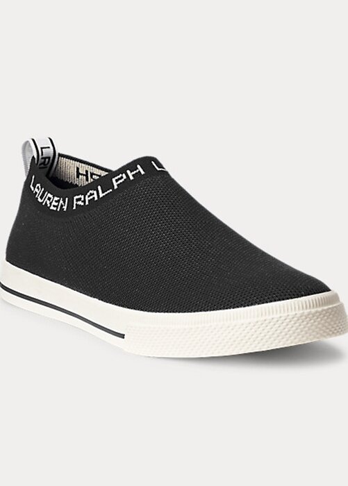 Black Women’s Ralph Lauren Jordyn Slip-On Sneakers Black Women’s Ralph Lauren Jordyn Slip-On Sneakers