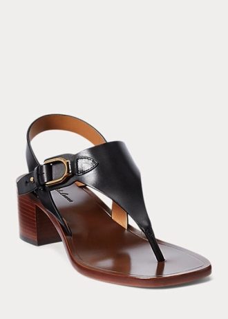 Black Women’s Ralph Lauren Julie Welington Calfskin Sandals