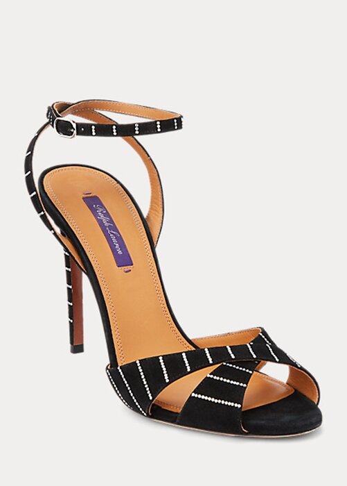 Black Women’s Ralph Lauren Kandice Embellished Goat-Suede Heels Black Women’s Ralph Lauren Kandice Embellished Goat-Suede Heels