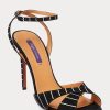 Black Women’s Ralph Lauren Kandice Embellished Goat-Suede Sandals Black Women’s Ralph Lauren Kandice Embellished Goat-Suede Sandals