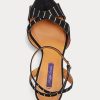Black Women’s Ralph Lauren Kandice Embellished Goat-Suede Sandals Black Women’s Ralph Lauren Kandice Embellished Goat-Suede Sandals