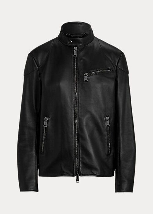 Black Women’s Ralph Lauren Keven Lambskin Biker Jackets Black Women’s Ralph Lauren Keven Lambskin Biker Jackets