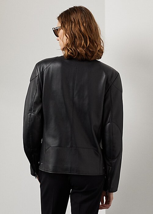 Black Women’s Ralph Lauren Keven Lambskin Biker Jackets Black Women’s Ralph Lauren Keven Lambskin Biker Jackets