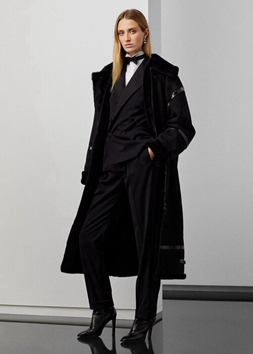 Black Women’s Ralph Lauren Lanthe Merino Shearling Coats Black Women’s Ralph Lauren Lanthe Merino Shearling Coats