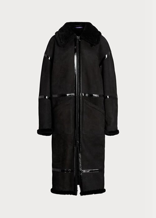 Black Women’s Ralph Lauren Lanthe Merino Shearling Coats Black Women’s Ralph Lauren Lanthe Merino Shearling Coats