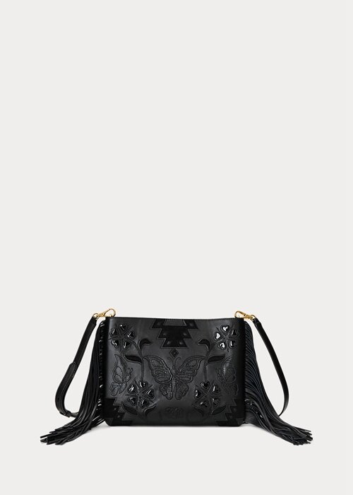 Black Women’s Ralph Lauren Leather Medium Elaina Crossbody Bags Black Women’s Ralph Lauren Leather Medium Elaina Crossbody Bags
