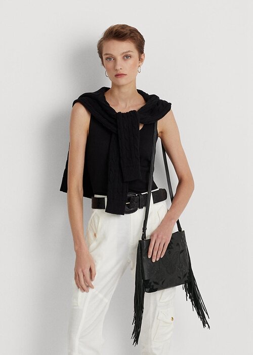 Black Women’s Ralph Lauren Leather Medium Elaina Crossbody Bags Black Women’s Ralph Lauren Leather Medium Elaina Crossbody Bags