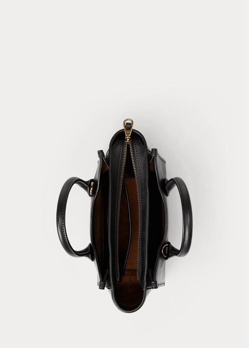 Black Women’s Ralph Lauren Leather Mini Sloane Satchel Bags Black Women’s Ralph Lauren Leather Mini Sloane Satchel Bags