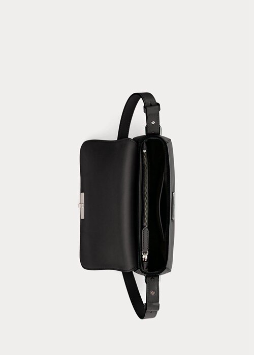 Black Women’s Ralph Lauren Leather Small Maddy Shoulder Bags Black Women’s Ralph Lauren Leather Small Maddy Shoulder Bags