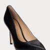 Black Women’s Ralph Lauren Lindella II Burnished Leather Heels Black Women’s Ralph Lauren Lindella II Burnished Leather Heels