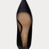 Black Women’s Ralph Lauren Lindella II Burnished Leather Heels Black Women’s Ralph Lauren Lindella II Burnished Leather Heels