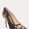 Black Women’s Ralph Lauren Lindella II Needlepoint & Suede Heels Black Women’s Ralph Lauren Lindella II Needlepoint & Suede Heels