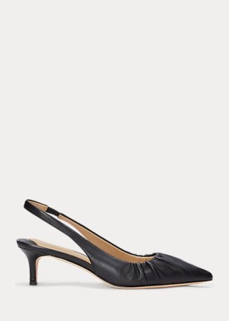 Black Women’s Ralph Lauren Lolah Nappa Leather Slingback Heels