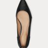 Black Women’s Ralph Lauren Loraine Burnished Leather Ballet Flat Shoes Black Women’s Ralph Lauren Loraine Burnished Leather Ballet Flat Shoes