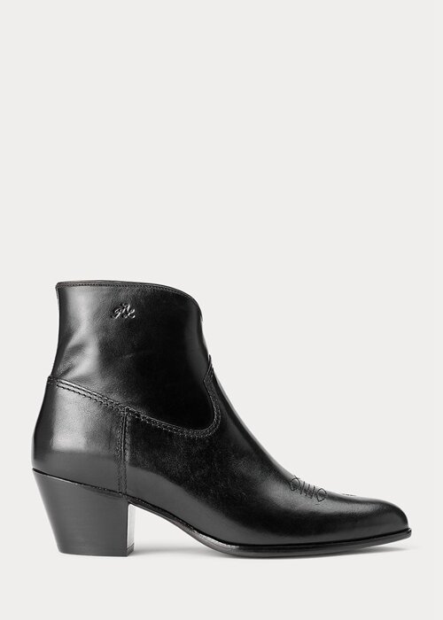 Black Women’s Ralph Lauren Lucille Leather Boots Black Women’s Ralph Lauren Lucille Leather Boots
