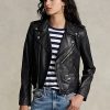 Black Women’s Ralph Lauren Made with full-grain, supple sheepskin, this luxurious iteration of Polo’s moto channels a downtown vibe and free-spirited style. Jackets Black Women’s Ralph Lauren Made with full-grain, supple sheepskin, this luxurious iteration of Polo’s moto channels a downtown vibe and free-spirited style. Jackets