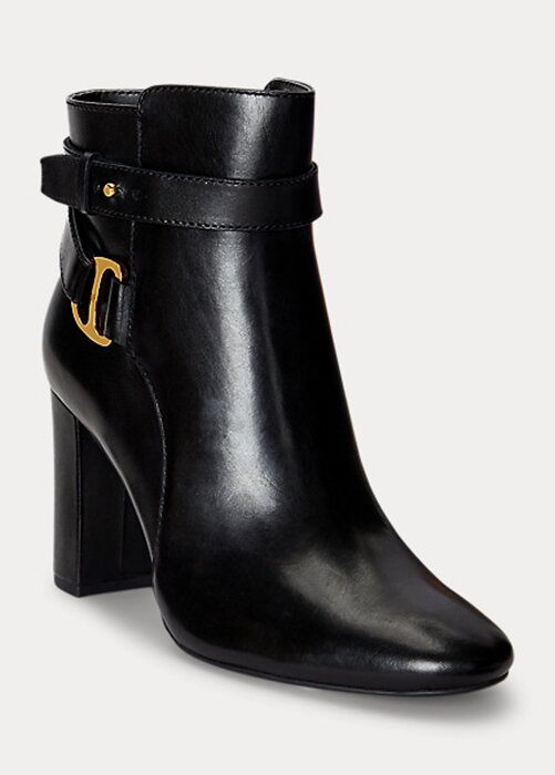 Black Women’s Ralph Lauren Madelyn Burnished Leatherie Boots Black Women’s Ralph Lauren Madelyn Burnished Leatherie Boots