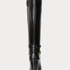 Black Women’s Ralph Lauren Makenna Burnished Leather Riding Boots Black Women’s Ralph Lauren Makenna Burnished Leather Riding Boots
