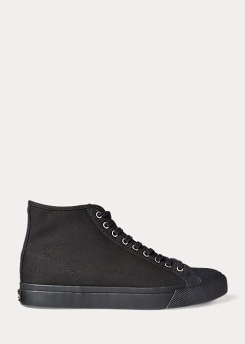 Black Women’s Ralph Lauren Mayport Canvas Sneakers Black Women’s Ralph Lauren Mayport Canvas Sneakers