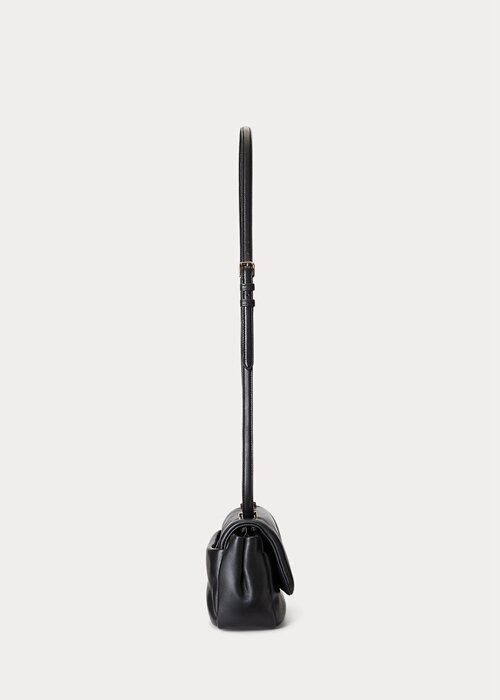 Black Women’s Ralph Lauren Nappa Leather Medium Shoulder Bags Black Women’s Ralph Lauren Nappa Leather Medium Shoulder Bags