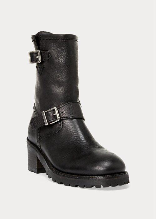 Black Women’s Ralph Lauren Payge Vachetta Leather Boots Black Women’s Ralph Lauren Payge Vachetta Leather Boots