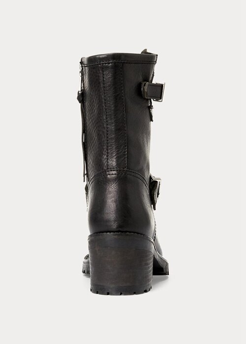 Black Women’s Ralph Lauren Payge Vachetta Leather Boots Black Women’s Ralph Lauren Payge Vachetta Leather Boots