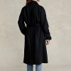 Black Women’s Ralph Lauren Peak-Lapel Wool-Blend Wrap Coats Black Women’s Ralph Lauren Peak-Lapel Wool-Blend Wrap Coats