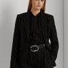 Black Women’s Ralph Lauren Pinstripe Linen-blend Twill Blazers Black Women’s Ralph Lauren Pinstripe Linen-blend Twill Blazers