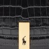 Black Women’s Ralph Lauren Polo ID Croc-Embossed Saddle Bags Black Women’s Ralph Lauren Polo ID Croc-Embossed Saddle Bags