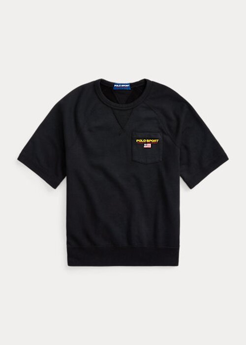 Black Women’s Ralph Lauren Polo Sport Short-Sleeve Sweatshirts Black Women’s Ralph Lauren Polo Sport Short-Sleeve Sweatshirts