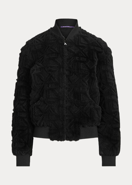 Black Women’s Ralph Lauren Raygan Shearling Bomber Jackets Black Women’s Ralph Lauren Raygan Shearling Bomber Jackets