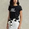 Black Women’s Ralph Lauren Rl Logo Jersey T Shirts Black Women’s Ralph Lauren Rl Logo Jersey T Shirts