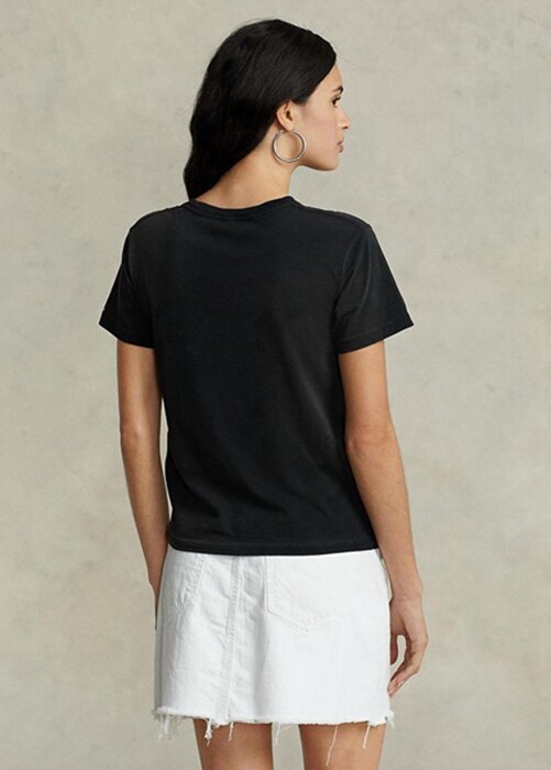 Black Women’s Ralph Lauren Rl Logo Jersey T Shirts Black Women’s Ralph Lauren Rl Logo Jersey T Shirts