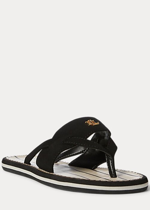 Black Women’s Ralph Lauren Rosalind Slippers Black Women’s Ralph Lauren Rosalind Slippers