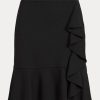Black Women’s Ralph Lauren Ruffle-Trim Ponte Skirts Black Women’s Ralph Lauren Ruffle-Trim Ponte Skirts