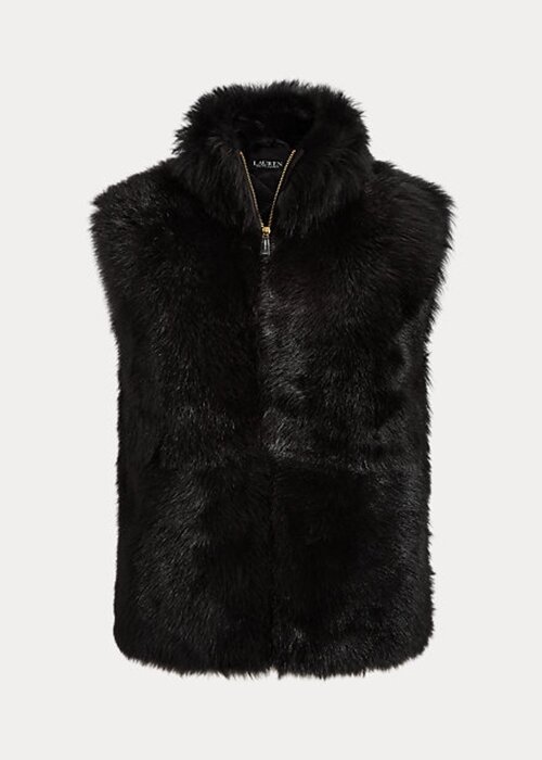 Black Women’s Ralph Lauren Shearling Vest Black Women’s Ralph Lauren Shearling Vest