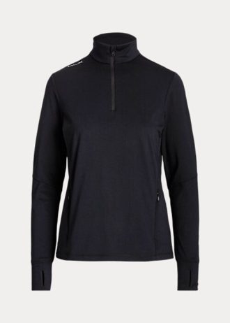 Black Women’s Ralph Lauren Stretch Jersey Quarter-Zip Sweatshirts Black Women’s Ralph Lauren Stretch Jersey Quarter-Zip Sweatshirts