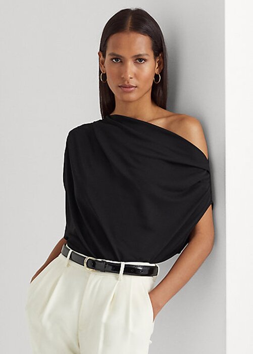 Black Women’s Ralph Lauren Stretch Jersey Tops Black Women’s Ralph Lauren Stretch Jersey Tops