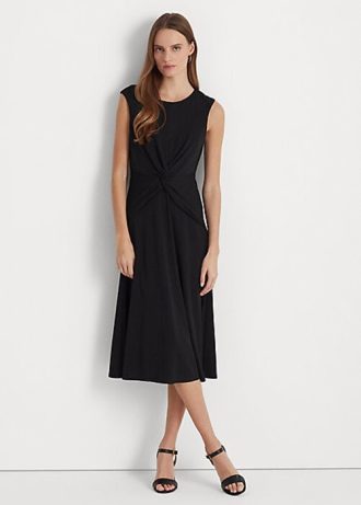 Black Women’s Ralph Lauren Twist-Front Jersey Dress