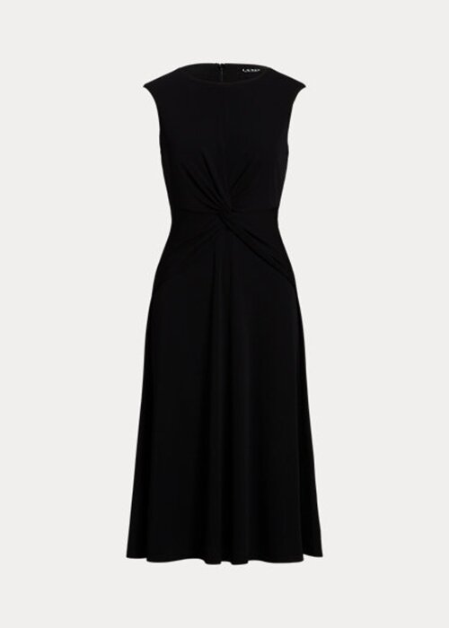 Black Women’s Ralph Lauren Twist-Front Jersey Dress Black Women’s Ralph Lauren Twist-Front Jersey Dress