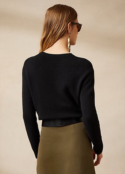 Black Women’s Ralph Lauren Utility Bear Cashmere Sweaters Black Women’s Ralph Lauren Utility Bear Cashmere Sweaters