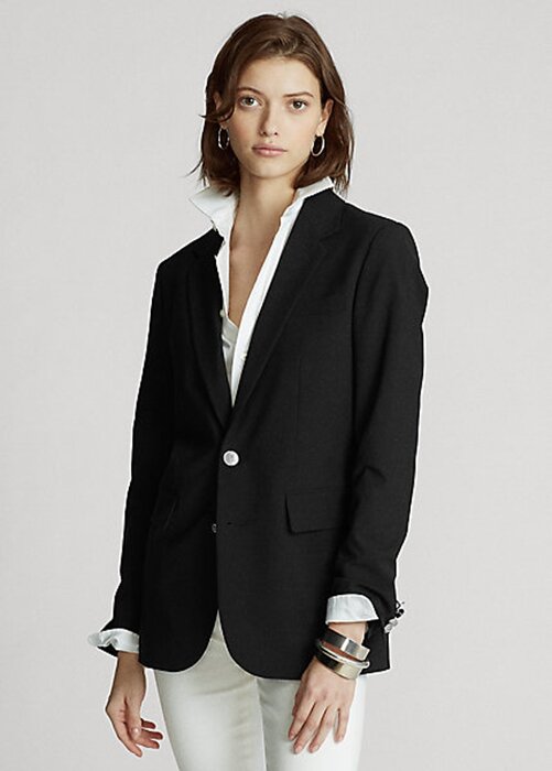 Black Women’s Ralph Lauren Wool-Blend Blazers Black Women’s Ralph Lauren Wool-Blend Blazers