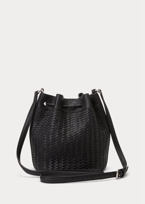 Black Women’s Ralph Lauren Woven Medium Andie Handbag Black Women’s Ralph Lauren Woven Medium Andie Handbag