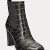 Black Women’s Ralph Lauren ylah Embossed Leatherie Boots Black Women’s Ralph Lauren ylah Embossed Leatherie Boots