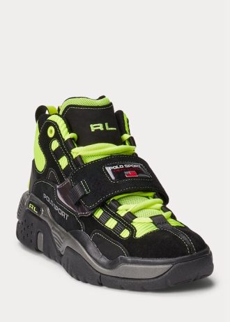 Black / Yellow Men’s Ralph Lauren PS100 High-Top Sneakers