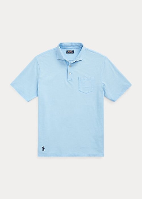 Blue Men’s Ralph Lauren Classic Fit Cotton-Linen Polo Shirts Blue Men’s Ralph Lauren Classic Fit Cotton-Linen Polo Shirts