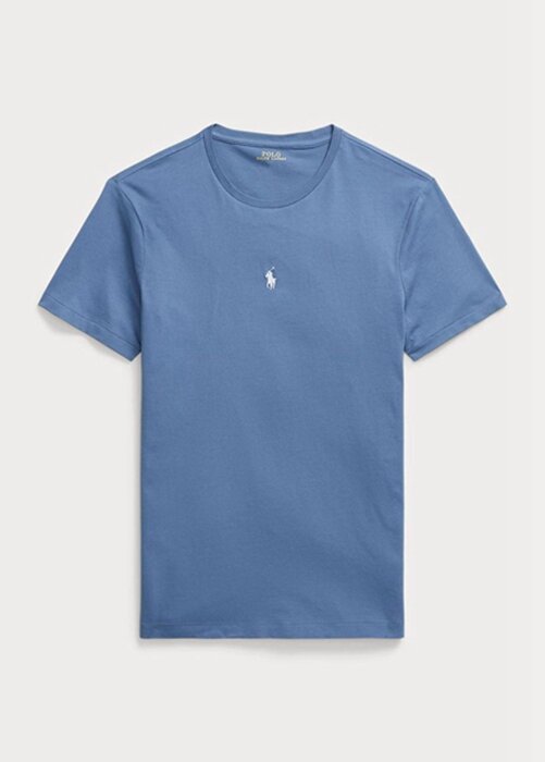 Blue Men’s Ralph Lauren Custom Slim Fit Crewneck T Shirts Blue Men’s Ralph Lauren Custom Slim Fit Crewneck T Shirts
