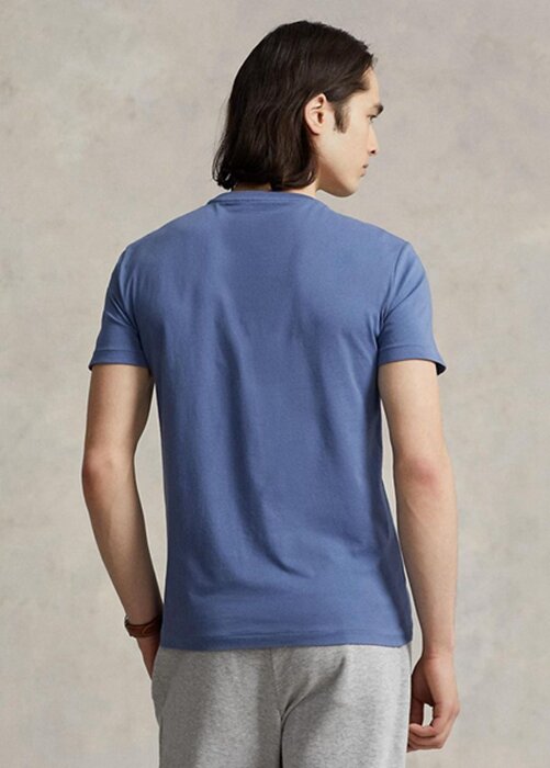 Blue Men’s Ralph Lauren Custom Slim Fit Crewneck T Shirts Blue Men’s Ralph Lauren Custom Slim Fit Crewneck T Shirts